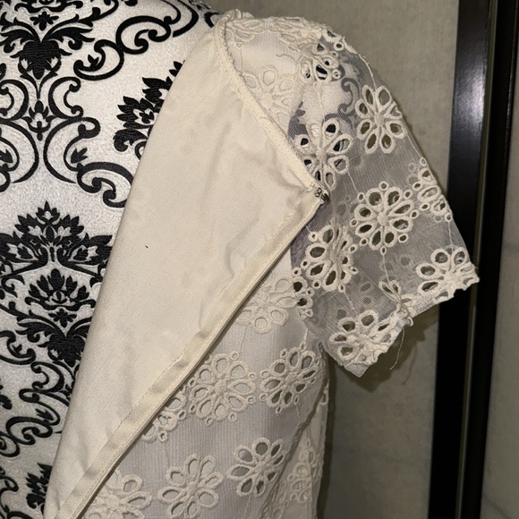 Starring at Stars! Lace like short sleeve midi style dress! Starring at Stars! - Picture 6 of 7